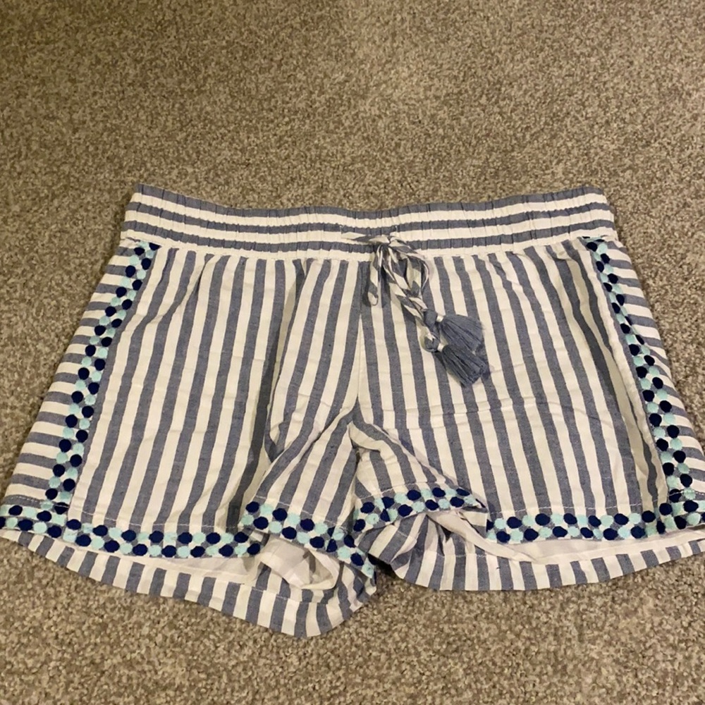 Vineyard Vines Blue and White Striped Women Shorts